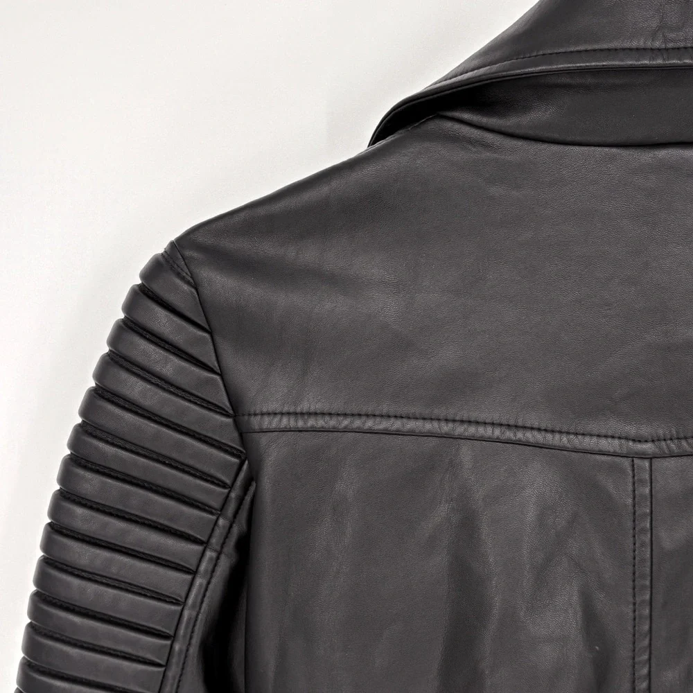 DAUNTLESS NYC | Vegan Leather Moto Biker Jacket in Black | S - Picture 12 of 14
